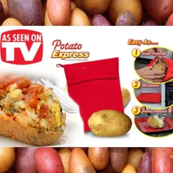 SACCHETTO PER COTTURA PATATE SACCO CUOCI AL FORNO A MICROONDE POTATO EXPRESS