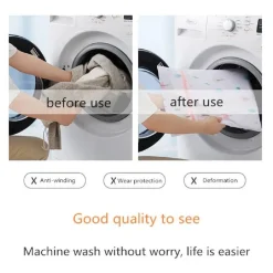 SACCHETTO PER LAVAGGIO RETE CON CERNIERA BIANCHERIA 50 X 60 CM A FANTASIA 58129