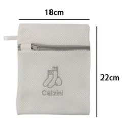 SACCHETTO RETE PER LAVANDERIA LAVATRICE 18X22 CM BIANCHERIA INTIMO CALZINI 59374