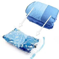 SACCHI SOTTOVUOTO 2 PEZZI SACCHETTI PER VESTITI COPERTE BUSTE 86X50 E 130X74 CM