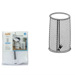 SACCO A RETE FINE FORMA CILINDRICA LAVATRICE PROTEGGI BUCATO CON ZIP 30X25CM 59992