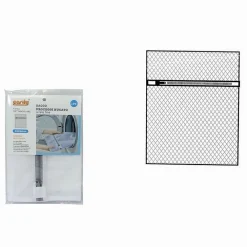 SACCO A RETE FINE FORMA RETTANGOLARE LAVATRICE PROTEGGI BUCATO ZIP 30X40CM 59989