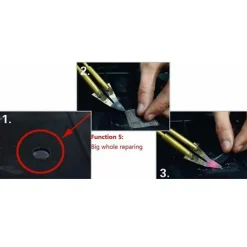 SALDATORE PER RIPARAZIONE PARAURTI PLASTICA AUTO CON GRAFFETTE CUCITRICE A CALDO