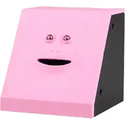 SALVADANAIO DINAMICO A FORMA DI VISO IN PLASTICA INDUZIONE ELETTRICA DIVERTENTE