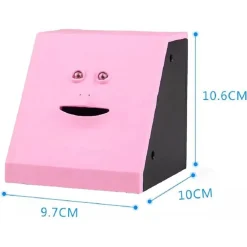 SALVADANAIO DINAMICO A FORMA DI VISO IN PLASTICA INDUZIONE ELETTRICA DIVERTENTE