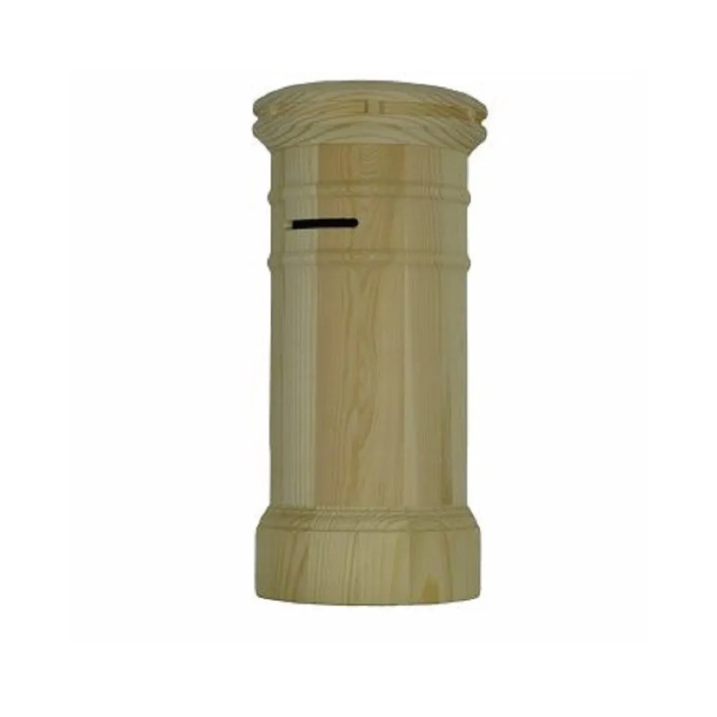 SALVADANAIO FORMA TORRE TAPPO IN GOMMA DECOUPAGE MONETE BANCONOTE IDEA REGALO