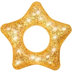 SALVAGENTE 91 CM GLITTER CIAMBELLA GONFIABILE DA MARE PISCINA STELLA CUORE 36141