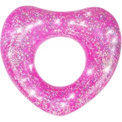 SALVAGENTE 91 CM GLITTER CIAMBELLA GONFIABILE DA MARE PISCINA STELLA CUORE 36141