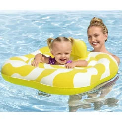 SALVAGENTE A MUTANDINA QUADRATO GONFIABILE SWIM SAFE COMFORT PLUSH GIALLO 79X79CM 32298