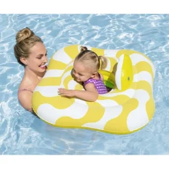 SALVAGENTE A MUTANDINA QUADRATO GONFIABILE SWIM SAFE COMFORT PLUSH GIALLO 79X79CM 32298