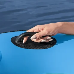 SALVAGENTE CIAMBELLA GONFIABILE POLTRONA CON MANIGLIE PORTABICCHIERI CORDA 43108