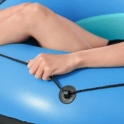 SALVAGENTE CIAMBELLA GONFIABILE POLTRONA CON MANIGLIE PORTABICCHIERI CORDA 43108