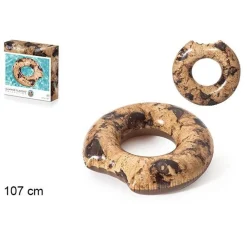 SALVAGENTE CIAMBELLA GRAFICA BISCOTTO COOKIE GALLEGGIANTE GONFIABILE 107 CM 016163