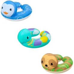 SALVAGENTE GALLEGGIANTE GONFIABILE CON TESTA ANIMALI BUFFI PER BAMBINI 3-6 ANNI 36405