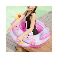 SALVAGENTE GONFIABILE BAMBINE MARE CON MUTANDINA E SCHIENALE 70 CM COLORE ROSA