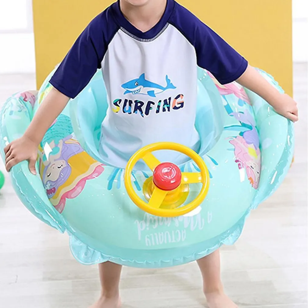 SALVAGENTE GONFIABILE BAMBINI MARE CON MUTANDINA E SCHIENALE 70 CM VERDE MARINO