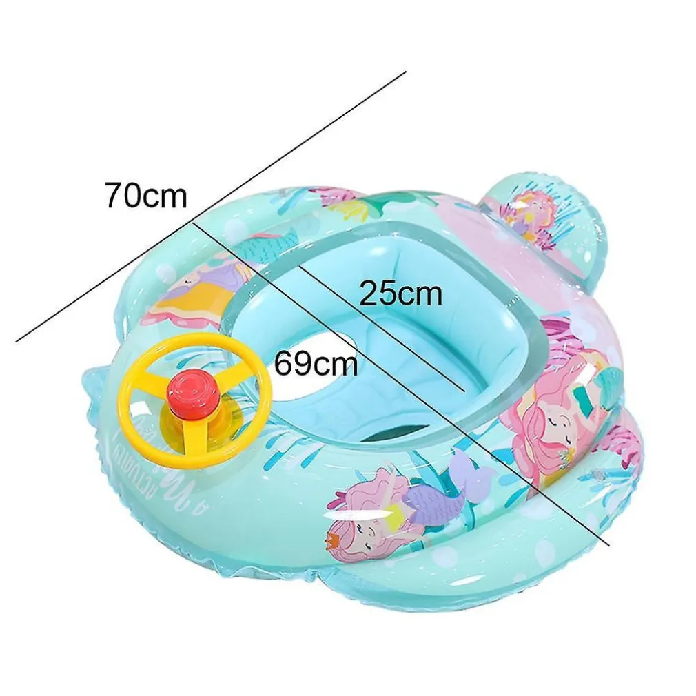 SALVAGENTE GONFIABILE BAMBINI MARE CON MUTANDINA E SCHIENALE 70 CM VERDE MARINO