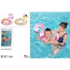 SALVAGENTE GONFIABILE 61CM PER BAMBINI SHIMMER N'FLOAT CIAMBELLA ASSORTITI 36306
