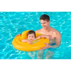 SALVAGENTE GONFIABILE GALLEGGIANTE A MUTANTINA PER BAMBINI ROTONDO 69CM SWIM SAFE 32096