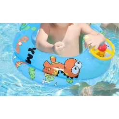 SALVAGENTE GONFIABILE MUTANDINA PER BAMBINI FORMA DI MACCHINA DINO PISCINA MARE