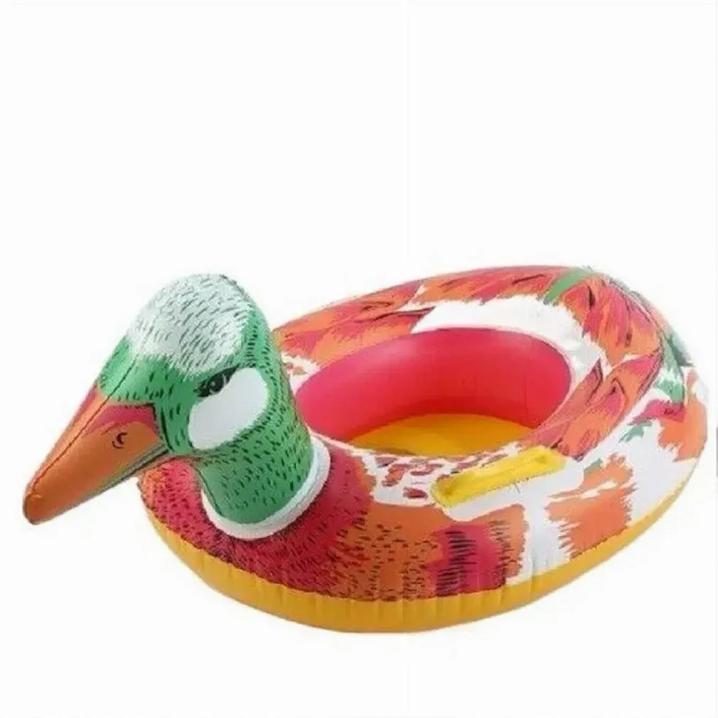 SALVAGENTE GONFIABILE MUTANDINA PER BAMBINI A FORMA D'ANATRA CON MANIGLIE PISCINA