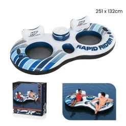 SALVAGENTE POLTRONA GONFIABILE GALLEGGIANTE RAPID RIDER 2 POSTI 251X132 CM 43113