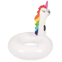 SALVAGENTE UNICORNO CAVALCABILE BIANCO ARCOBALENO CIAMBELLA 136 X 131 CM