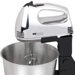 SBATTITORE CON CIOTOLA GIREVOLE IMPASTATRICE 1,5 LT ACCIAIO INOX 200W FISELDEM