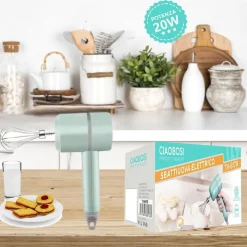 SBATTIUOVA SBATTIUOVO PANNA SBATTI UOVA ELETTRICO 20W RICARICABILE USB TX-8176