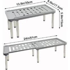SCAFFALE ESPANDIBILE PER ARMADIETTI ORGANIZER CUCINA A SCOMPARSA BAGNO DISPENSA