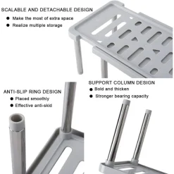 SCAFFALE ESPANDIBILE PER ARMADIETTI ORGANIZER CUCINA A SCOMPARSA BAGNO DISPENSA