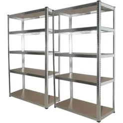 SCAFFALE IN METALLO PER GARAGE SCAFFALATURA ALTA PORTATA 5 RIPIANI REGOLABILI 90X40XH180CM