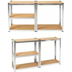 SCAFFALE IN METALLO PER GARAGE SCAFFALATURA ALTA PORTATA 5 RIPIANI REGOLABILI 90X40XH180CM