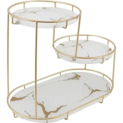 SCAFFALE PER TRUCCO PER COSMETICI PROFUMI CURA DELLA PELLE ELEGANTE MODERNO DUE COLORI