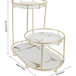 SCAFFALE PER TRUCCO PER COSMETICI PROFUMI CURA DELLA PELLE ELEGANTE MODERNO DUE COLORI