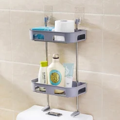 SCAFFALE PER WC BAGNO DOCCIA A PARETE ORGANIZER ARTICOLI DA TOELETTA A 3 RIPIANI