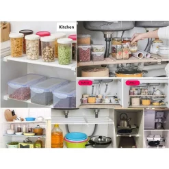 SCAFFALE TELESCOPICO PER ARMADIO REGOLABILE 24CM ALLUNGABILE DA 30-40 CM ACCIAIO