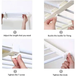 SCAFFALE TELESCOPICO PER ARMADIO REGOLABILE 24CM ALLUNGABILE DA 30-40 CM ACCIAIO