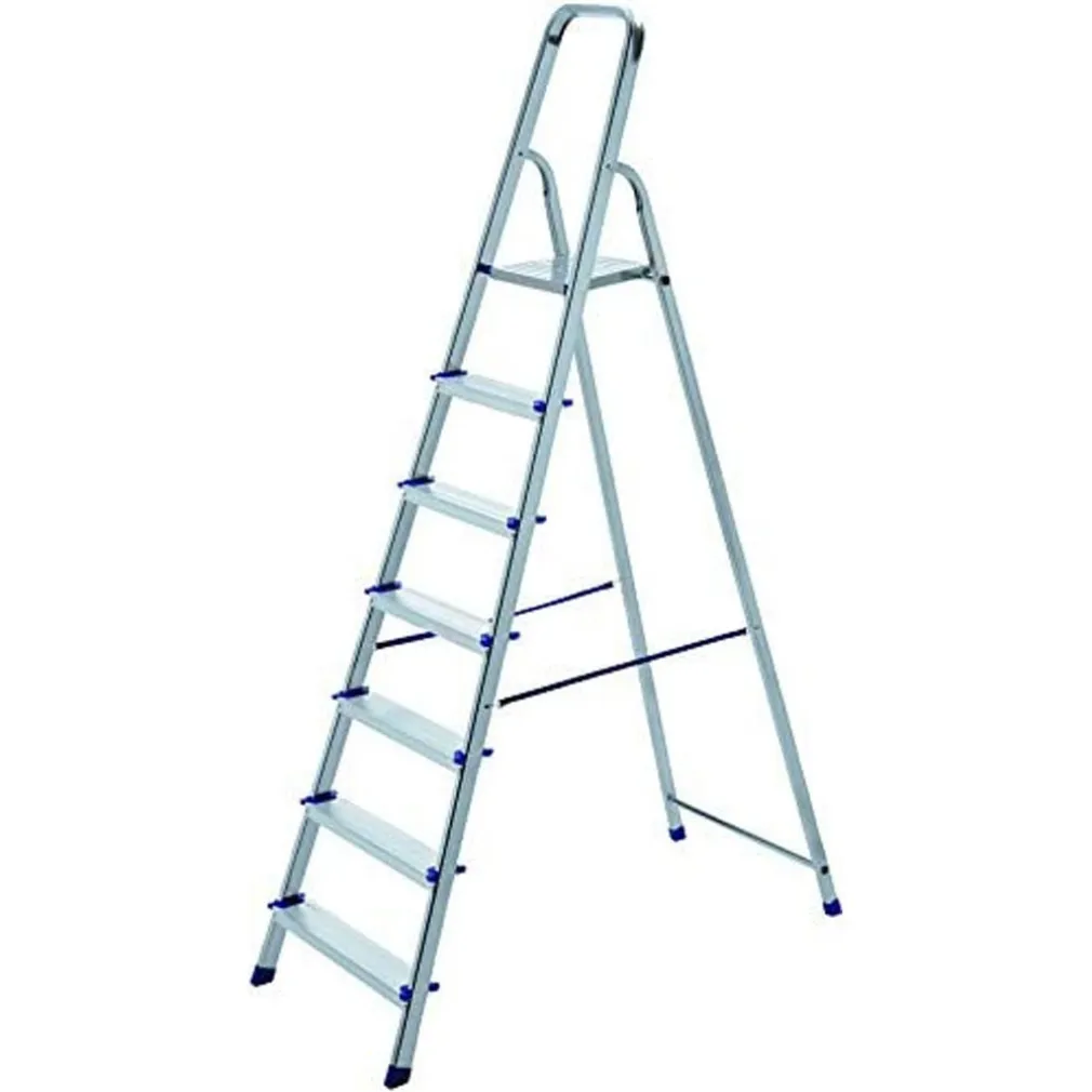 SCALA SCALETTA PIEGHEVOLE 7 GRADINI ANTISCIVOLO SCALETTO IN ALLUMINIO MAX 150KG