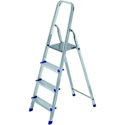 SCALA SCALETTA PIEGHEVOLE 4 GRADINI ANTISCIVOLO SCALETTO IN ALLUMINIO MAX 150KG