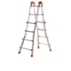 SCALA TELESCOPICA ALLUMINIO MAX 4.85 MT 4+4 GRADINI PIOLI MADE IN ITALY GIERRE