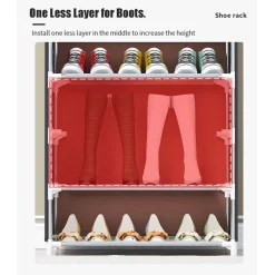 SCARPIERA A 9 RIPIANI COPERTURA ANTIPOLVERE ORGANIZER CORRIDOIO INGRESSO 58X30X158CM