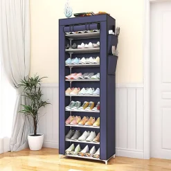 SCARPIERA A 9 RIPIANI COPERTURA ANTIPOLVERE ORGANIZER CORRIDOIO INGRESSO 58X30X158CM