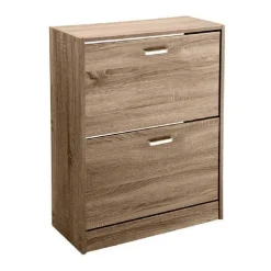 SCARPIERA BASSA 2 ANTE DOPPIA A RIBALTA SALVASPAZIO SLIM NOCE 81X63X24CM 827624