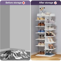 SCARPIERA CON 12 RIPIANI SALVASPAZIO CON MENSOLA PORTAOGGETTI MOBILETTO INGRESSO IN LEGNO