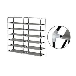 SCARPIERA SALVASPAZIO 7 RIPIANI 36 PAIA SCAFFALE ACCIAIO E TESSUTO TNT MARRONE