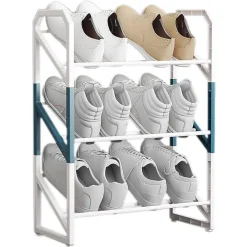 SCARPIERA SCAFFALE ORGANIZER SALVASPAZIO A 3 RIPIANI SCARPE IMPILABILE 53X45X18C