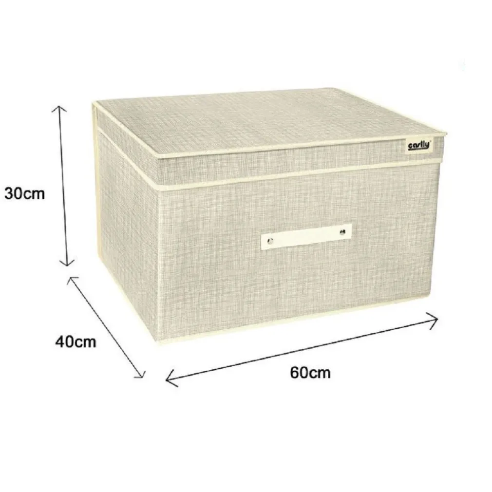 SCATOLA BOX SALVASPAZIO PORTATUTTO CONTENITORE ORGANIZER 60 X 40 X 30 CM 69696