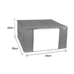 SCATOLA BOX SALVASPAZIO PORTATUTTO CONTENITORE ORGANIZER 45 X 30 X 20 CM 69709