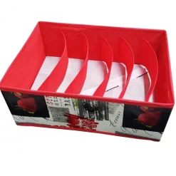 SCATOLA BOX 32X24X12 CM 6 COMPARTI BIANCHERIA OGGETTI CONTENITORE SALVASPAZIO